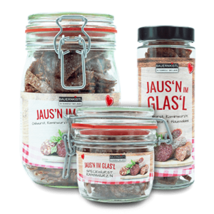 Jausn im Glasl Gläser